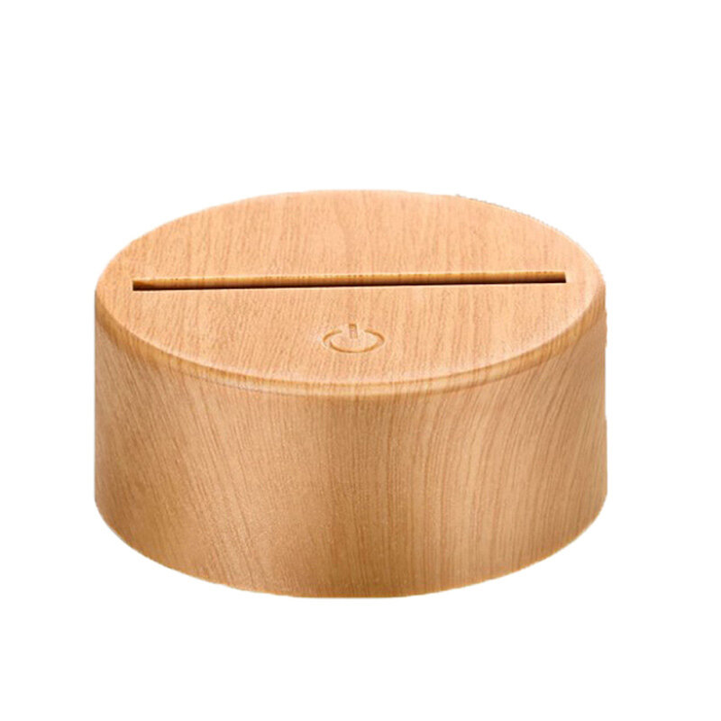 2024 New 3D Illusion Lamp Led Night Light Wood Base With Remote Control USB Pattern Touch Sensor Acrylic Base For Table Lamps