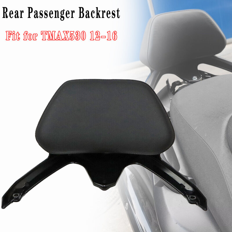 Respaldo trasero para asiento de pasajero de motocicleta, almohadilla de descanso para asiento de pasajero, compatible con TMAX 2012, 2016, 530, 16, T-MAX530, 2015-
