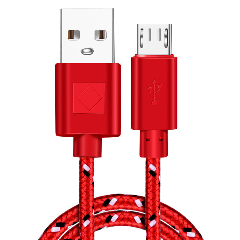 1 متر/3 متر مضفر مايكرو USB كابل بيانات اللون كابل ل أندرويد ، IOS ، الهاتف المحمول كابل المتكلم كابل بيانات المنتج الإلكتروني كابل