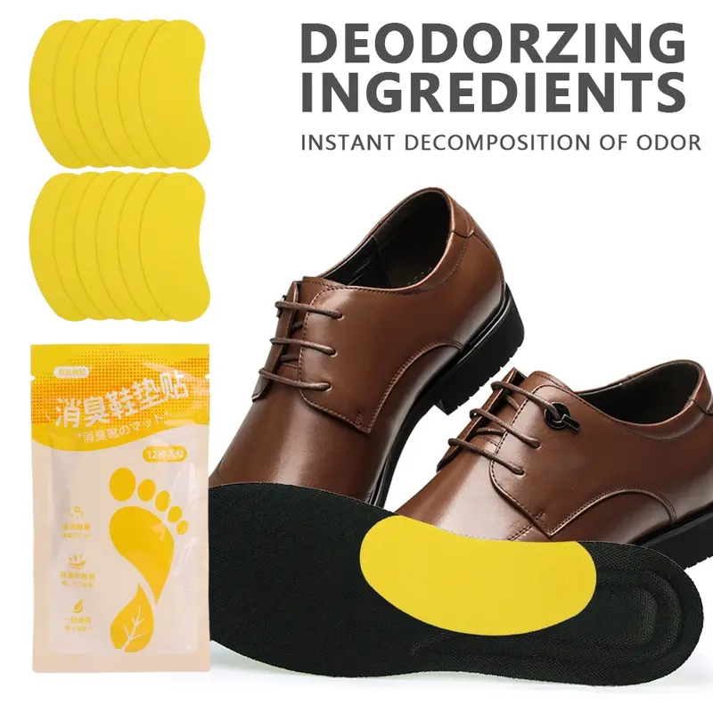 Антибактериальный дезодорант для обуви, успокаивающие наклейки на стельки для Лемона, спортивной обуви, средство для ухода за ногами