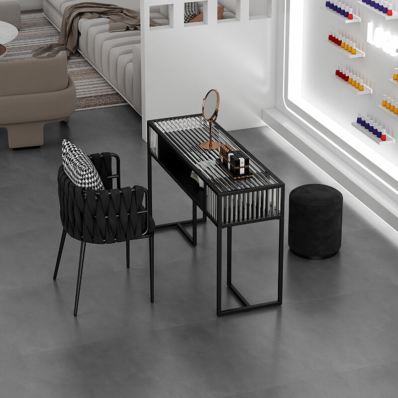 EvaluDesign-Support de bureau à ongles, chaises, table à ongles nordique moderne, lumière de luxe, équipement de salon, meubles