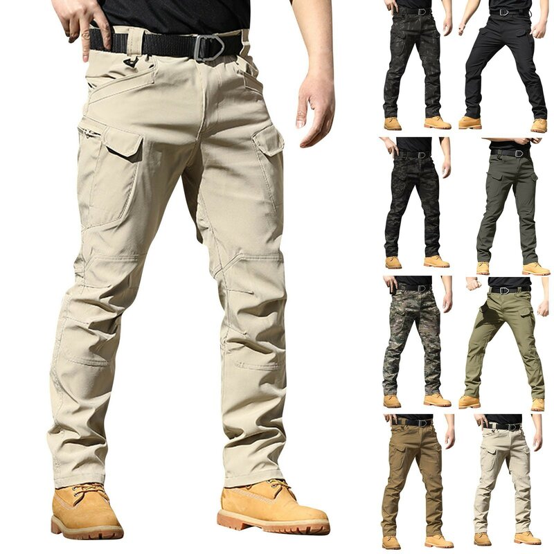 Men Cargo Pants Work Trousers Multi-pocket Hiking Sprots Outdoor For Men Overalls Loose Pants Jogger Harem Trousers