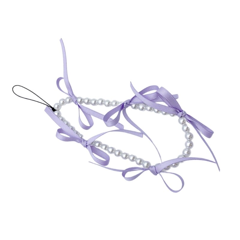 Porte-clés à breloques avec nœud en chaîne Anti-perte, pendentif perlé, clés suspendues, décoration