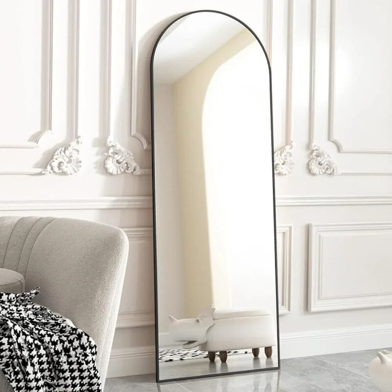 Comprimento total Arch Floor Mirror, em pé e inclinada Espelhos, pendurado na parede, arquhado-Top Stand, quarto e vestiário