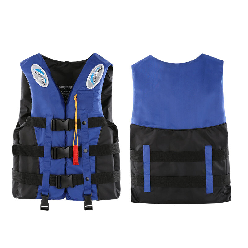 Спасательный жилет для взрослых, регулируемая плавучесть, костюм для выживания, детский спасательный жилет из полиэстера со свистком