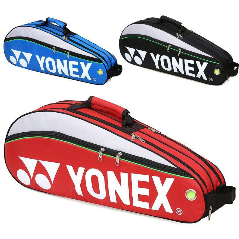YONEX เดิมกระเป๋าแบดมินตัน Max สำหรับ3แร็กเก็ตพร้อมช่องใส่รองเท้าลูกแร็กเก็ตกีฬาสำหรับผู้ชายหรือผู้หญิง9332กระเป๋า
