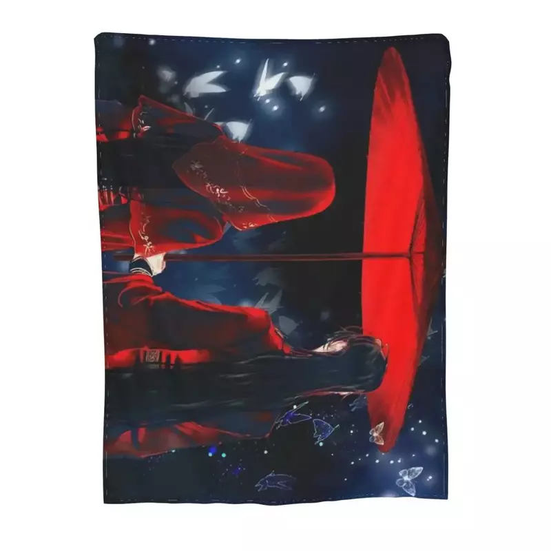Tian Guan Ci Fu Anime Blanket Lightweight Breathable All-Season Comfort Throw Blankets for Easy Care Machine Travel
