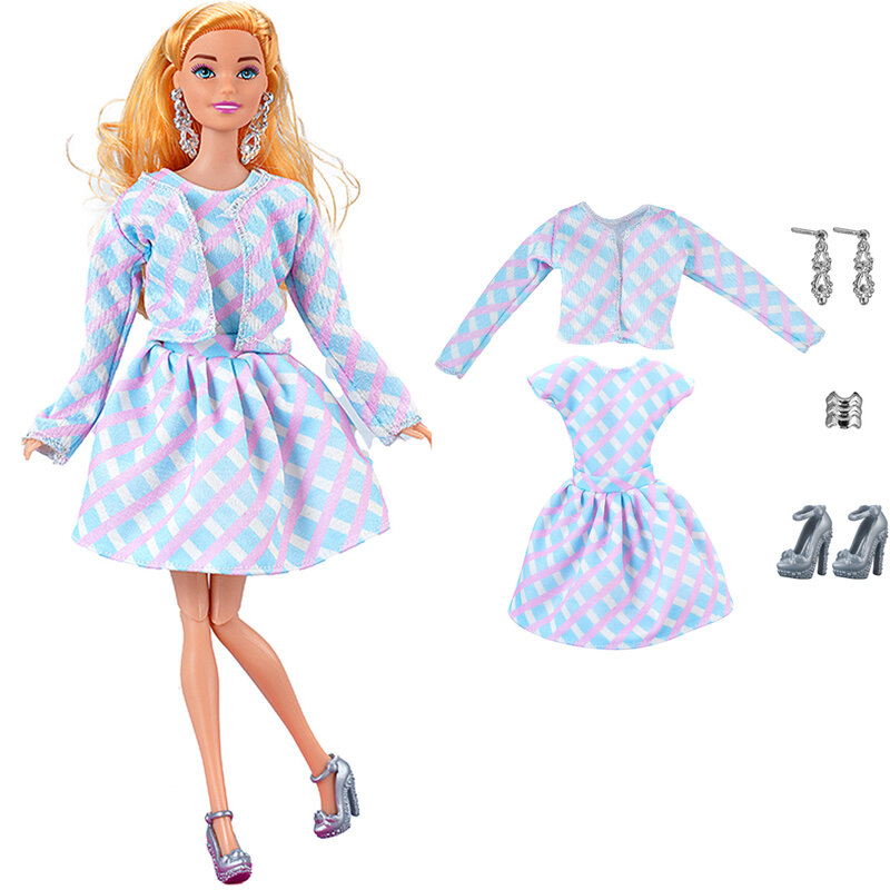 1 Pcs  Fashion Dress For 1/6 Doll  Daily Outfit Party Skirt Cute Gown Clothes for Barbie Doll Accessories 12'' Toy Kids Gift JJ