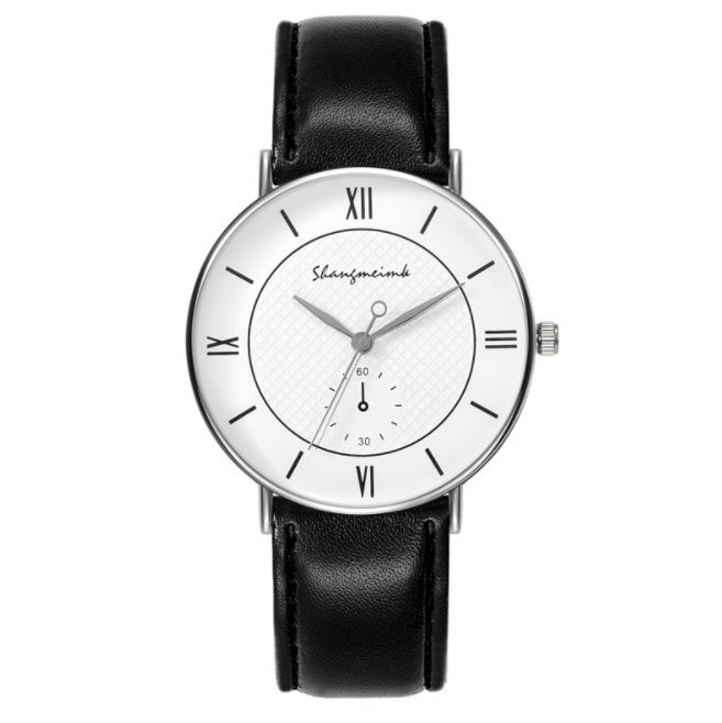 Часы наручные мужские кварцевые аналоговые, классические простые ретро-часы с циферблатом, подарок с ремешком из искусственной кожи
