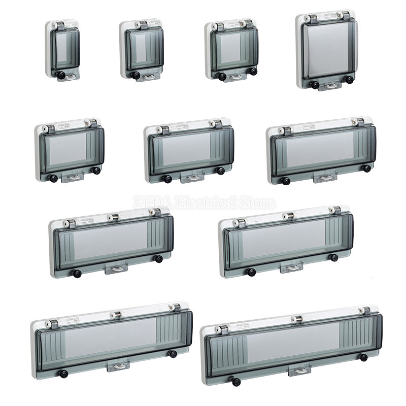 Circuit Breaker caixa impermeável transparente, caixa de distribuição de janela, proteção Window Cover, Monitoramento Window Switch, IP67, 1Pc