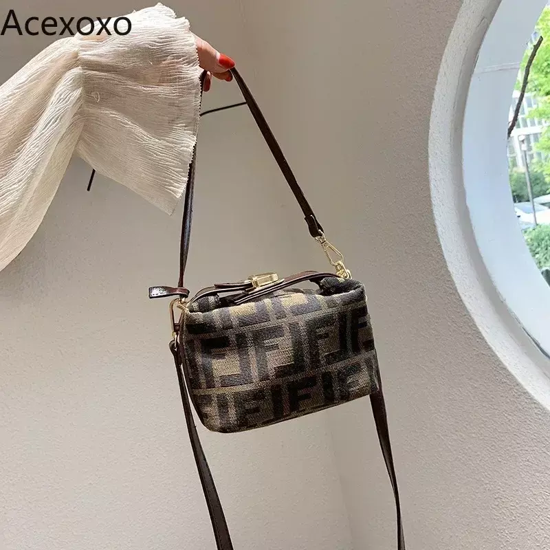 F Family Women's Mini Bag, com um ombro, portátil, tiracolo, moda coreana, estampada, primavera, verão, nova, sacola, 2022