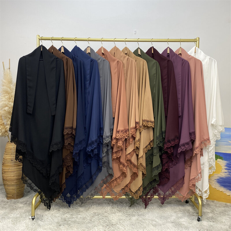 Ramadan Islamic Hijab Women Muslim Eid Prayer Garment Dubai Saudi Long Khimar Scarf Headcover Sleeveless Tops Abaya Abayas Burqa