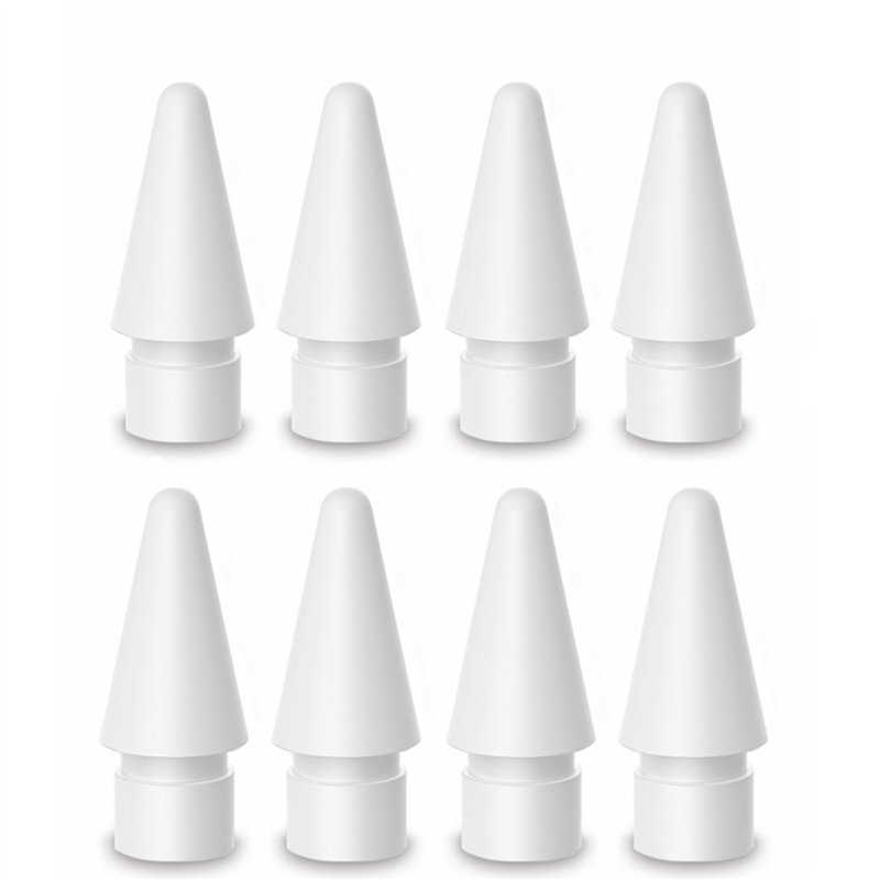 Confezione da 8 punte di ricambio per pennini Apple Pencil per Apple Pencil 1a e 2a generazione (bianco)