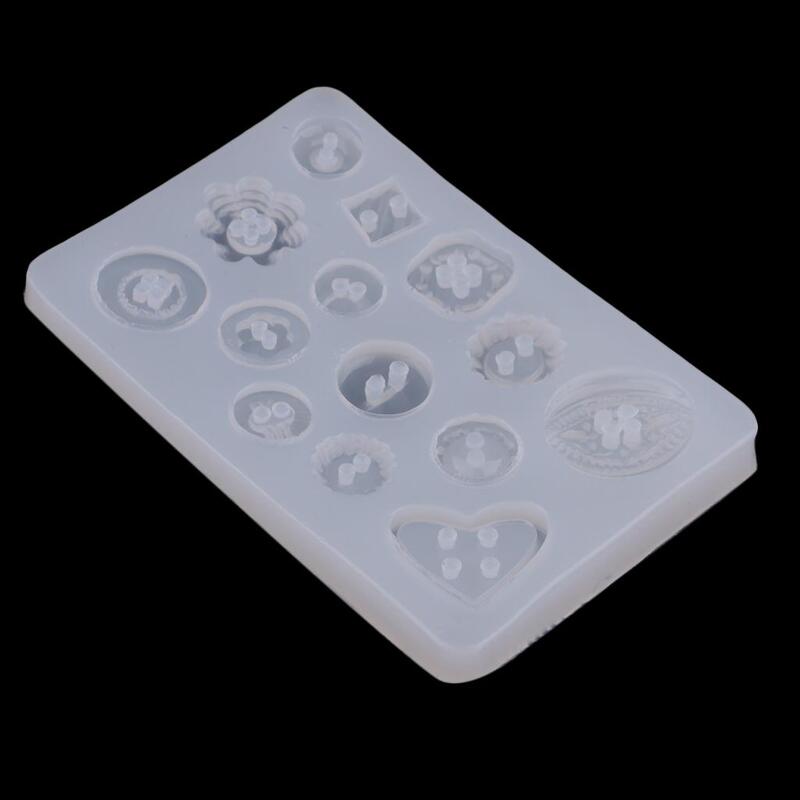 Botones de forma y tamaño surtidos, Resina de silicona, cristal epoxi