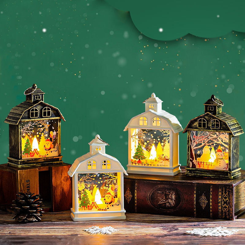 فانوس رياح LED لديكور عيد الميلاد ، ضوء الليل ، الحلي ، لوازم قلادة ، المنزل ، الغرفة ، زينة عيد الميلاد