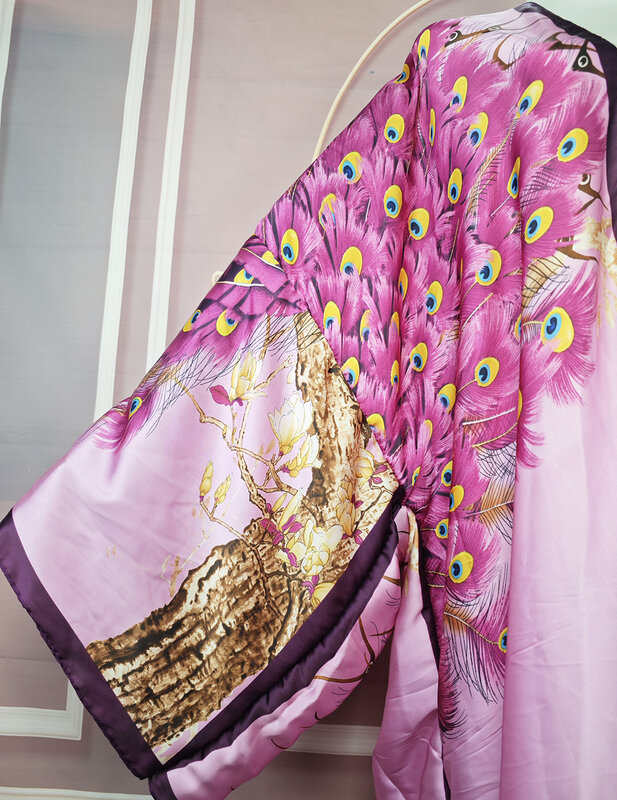 Европейская мода, летняя пикантная Женская шелковая накидка бикини с принтом животных, Повседневная африканская Женская одежда для плавания, свободные кардиганы, кимоно