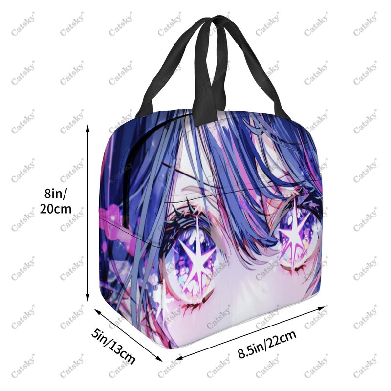 Japan Anime Oshi No Ko Portable Aluminum Foil Thickened Insulated Insulated Lunch Bag Waterproof Insulated Lunch Tote Bag