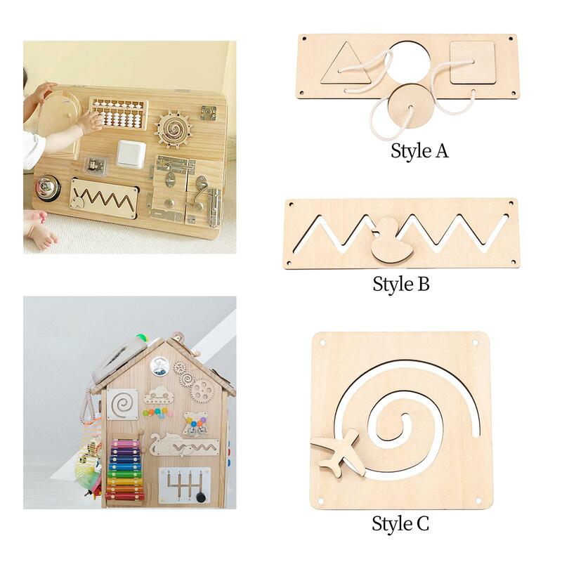 Wood Busy Board Material Birthday Gift Fine Motor Skills Learning Puzzles