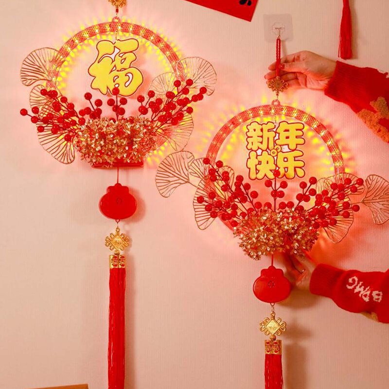 1set anno del drago, decorazione del Festival di primavera, lanterne, ghirlande Festive, atmosfera interna, balcone di capodanno, nuovo Yea