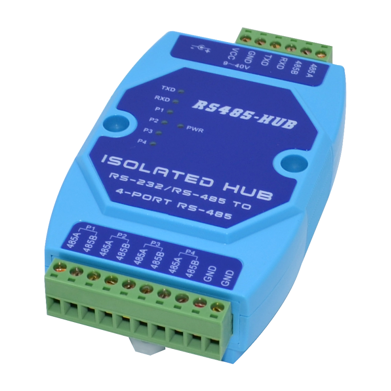 Hub fotoelétrico do isolamento da Industrial-Grade, 4CH, RS485, dispositivo do compartilhamento, divisor 485, 1 em 4 para fora