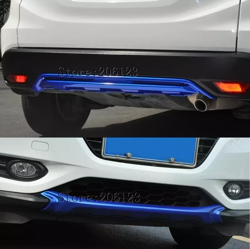 ホンダHR-V hrv 2014-2017車のバンパートリム,車のバンパーを保護するためのフロントリアバンパー保護トリム