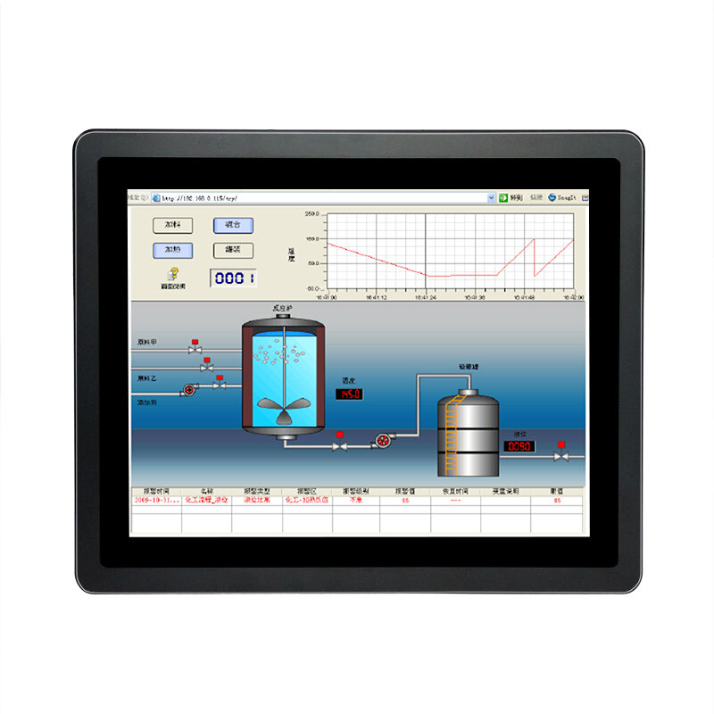 Embedded 17“ touch monitor computer all-in-one industrial control resistive capacitive touch embedded industrial aluminum all