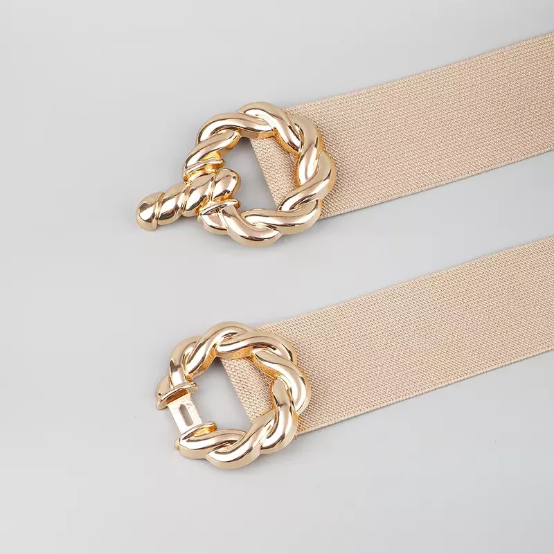 حزام نسائي مرن متعدد الاستخدامات أحادي اللون إكسسوارات فساتين عصرية جديدة