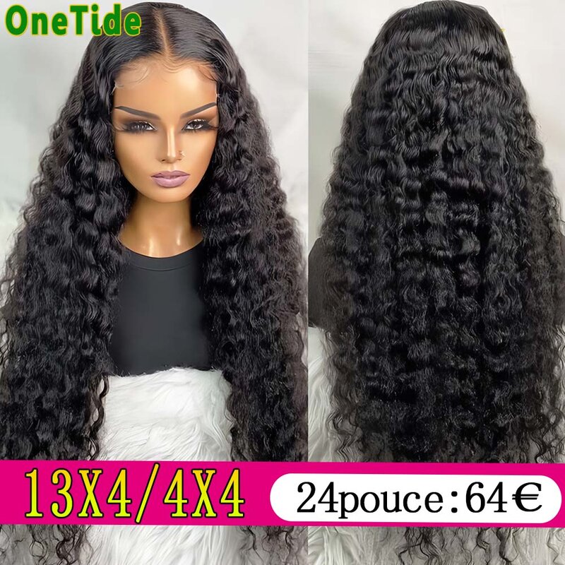 Glueless Wig Human Hair Curly Wigs 13x4 Lace Front Wig Human Hair Wigs for Women 250 Density Transparent 4x4 Lace Closure Wig