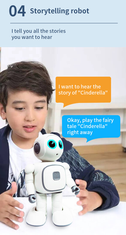 Brinquedo educativo programável inteligente, Andando e falando robô, App suportado, andando