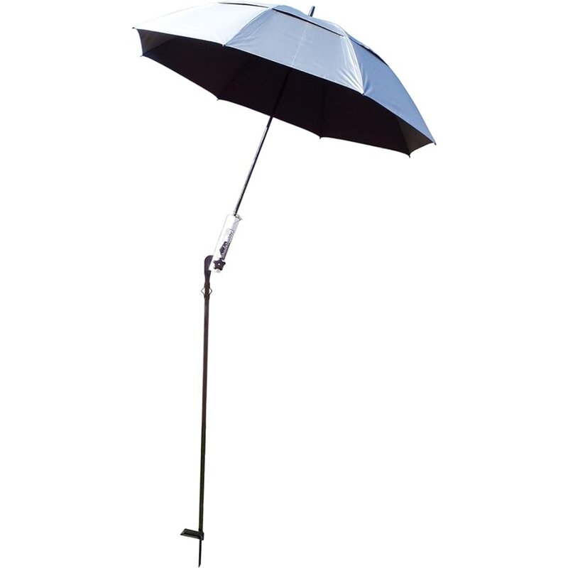 Shade buddy Umbrella Stand With Umbrella and Bag Silver Freight Free Parasol Patio Umbrellas and Rules Outdoor Furniture