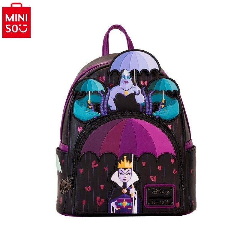 MINISO Disney Luxury Brand Winnie Bear Stitch Waterproof and Durable High Quality Backpack Women's Portable Storage Bag