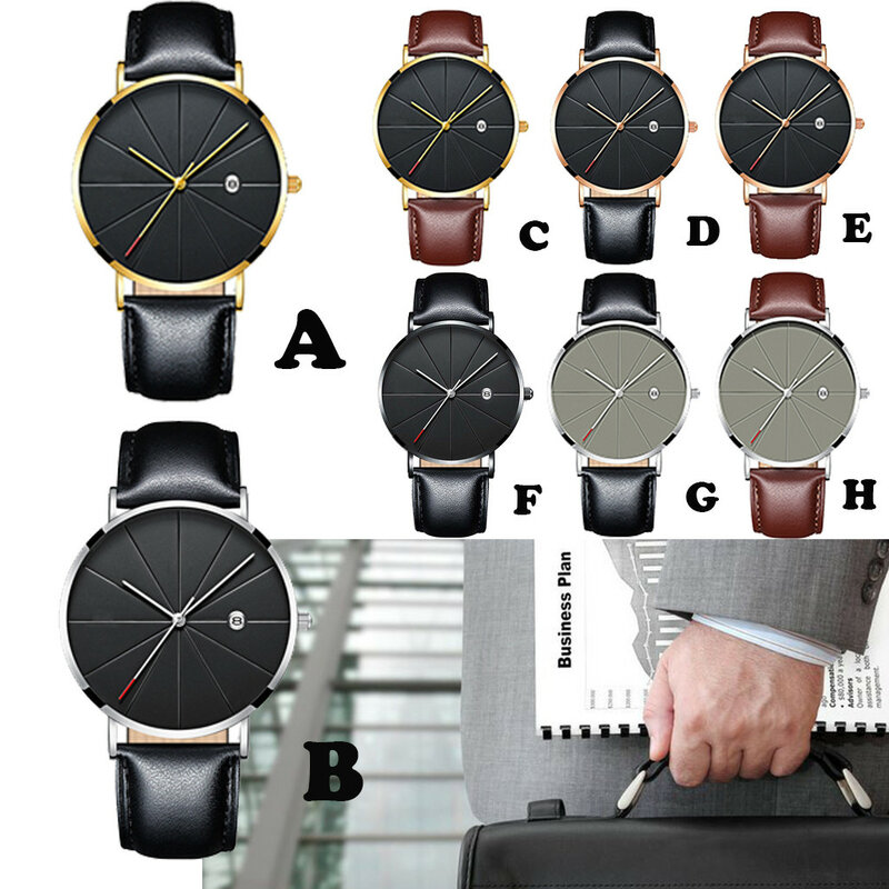 Relojes minimalistas a la moda, reloj de pulsera redondo a prueba de agua con correa de cuero, relojes de pulsera casuales simples, reloj de negocios con esfera, 2023