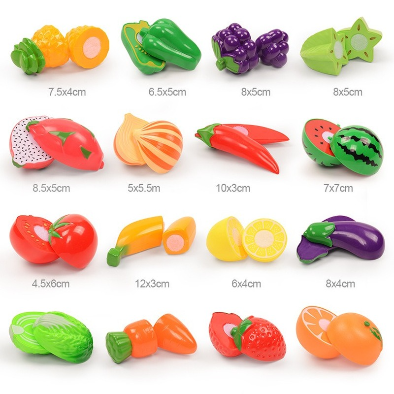 Children Toys Cutting Fruits and Vegetables Set for Kids Pretend Play Simulation Kitchen Toy Montessori Baby Toys for Girls Boys
