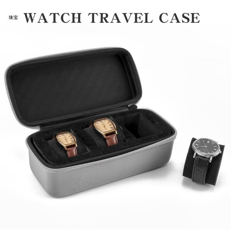 X5QE Watch Storage Box Travel 3 Slot Watch Cases for Christmas Anniversary Birthday