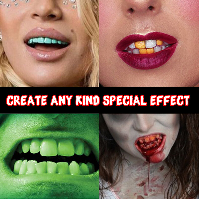 Depvision Zahn Farbe Make-Up Bunte Ungiftig für Halloween Party Cosplay Kosmetik Pigment