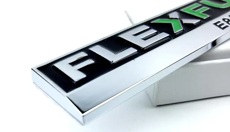 FLEX FUEL E85 etanol naklejki samochodowe do czystej energii pojazdu metalowe zawieszenie ciężarówka FLEXFUEL naklejka 3D emblemat akcesoria