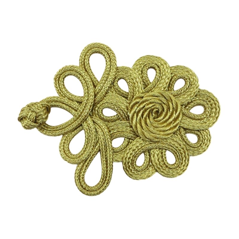 Boucle en forme tournesol en fil d'or 652F, attaches à nœuds sécurisées durables pour costumes/chaussures
