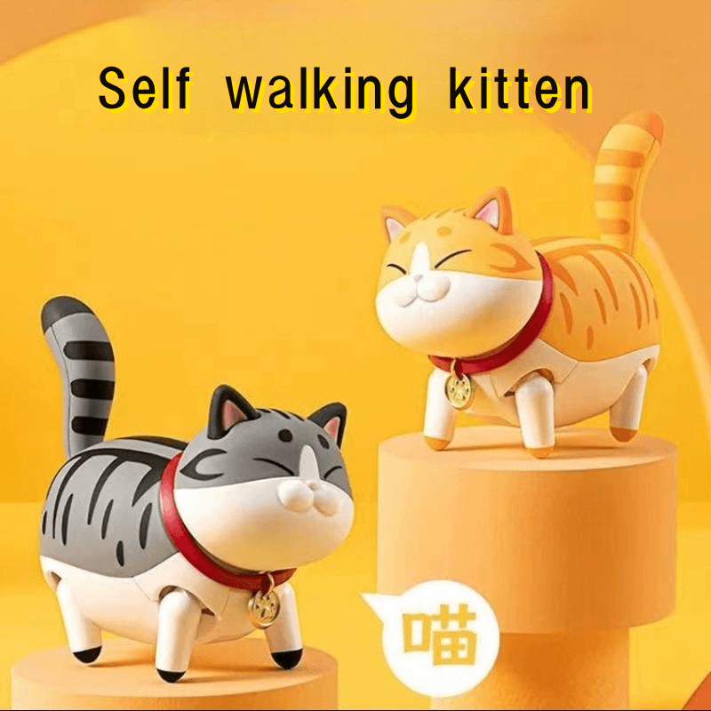 Caja ciega de gato eléctrico para niños, juguetes de animales para caminar, adornos para cumpleaños, Baby Shower, regalos artesanales hechos a mano