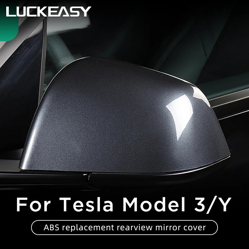 Cubierta de espejo retrovisor de coche Tesla Model 3 Model Y, accesorios exteriores, ABS, reemplazo de carcasa de espejo retrovisor lateral de puerta