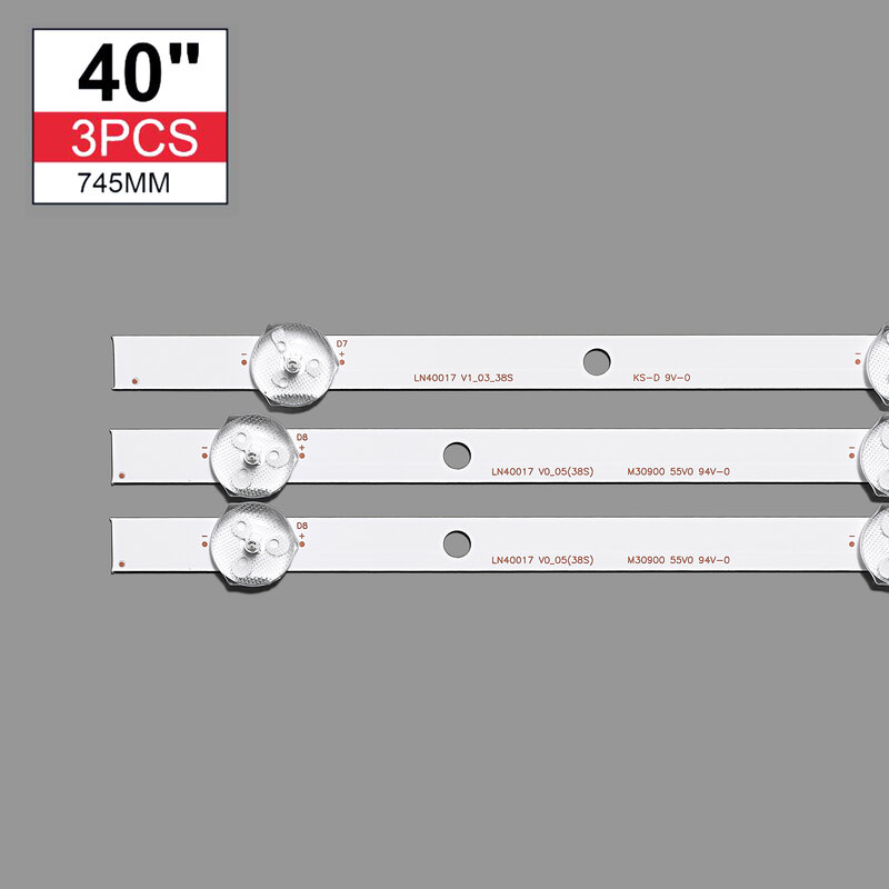 LED TVバックライト,40インチ,Lb40017,17dlb40vxr1,VES400UNDS-2D-N11およびVES400UNDS-2D-N12用の新キット,3個