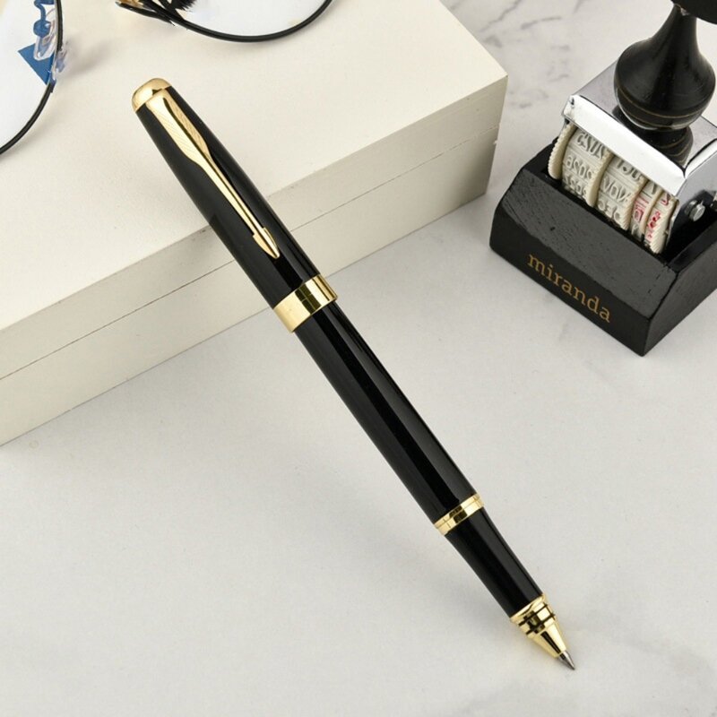 قلم حبر جاف توقيع معدني فاخر ، قلم حبر أسود للأعمال ، أدوات مكتبية ، أدوات مكتبية ، LX9A