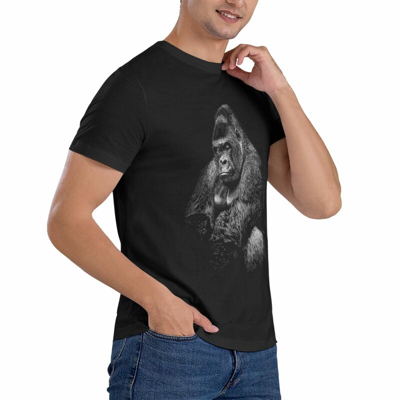 Kaus Klasik Gorilla Pakaian Pria Atasan Lucu Pakaian Pria Kaus Grafis Pria