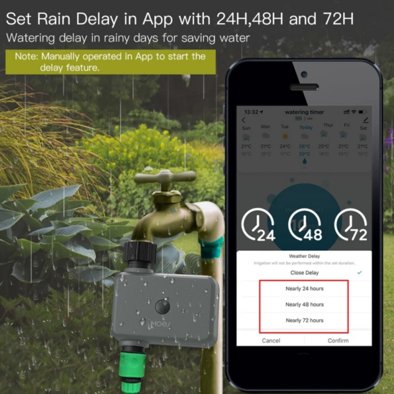 Garden Water Timer Tuya Smart B-tooth-compatible Sprinkler Automatic Programmable Watering Irrigation Timer Controller System