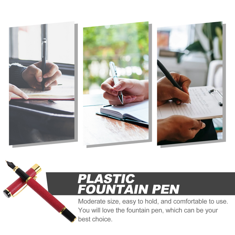 ปากกาหมึกซึมพลาสติกแบบพกพาปากกาสำหรับเขียนใช้ในชีวิตประจำวันปากกาน้ำพุแบบเรียบง่าย