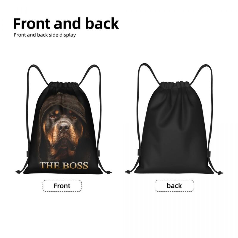 حقيبة ظهر من Rottweiler على شكل كلب حقيبة برباط للرجال والنساء محمولة مناسبة للرياضة والصالة الرياضية حقيبة ظهر لتخزين التدريب