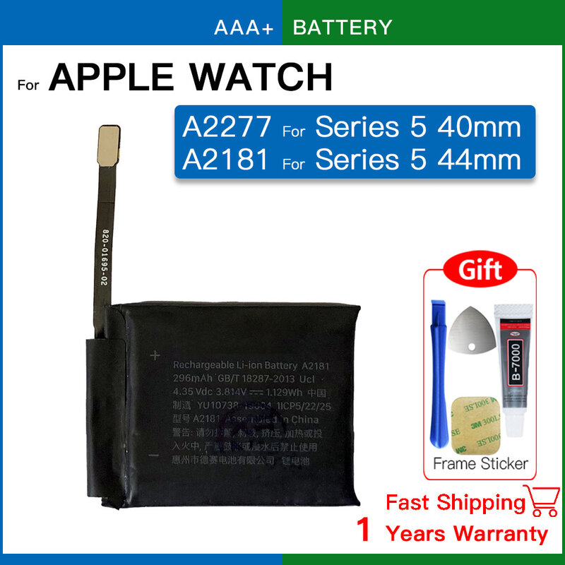 Bateria original para Apple Watch Series SE 1, 2, 3, 4, 5, 6, 7, 8, iWatch S1, S2, S3, GPS LTE, S4, S5, S6, s7, S8, 38, 40, 41, 42, 44, 45, Novo
