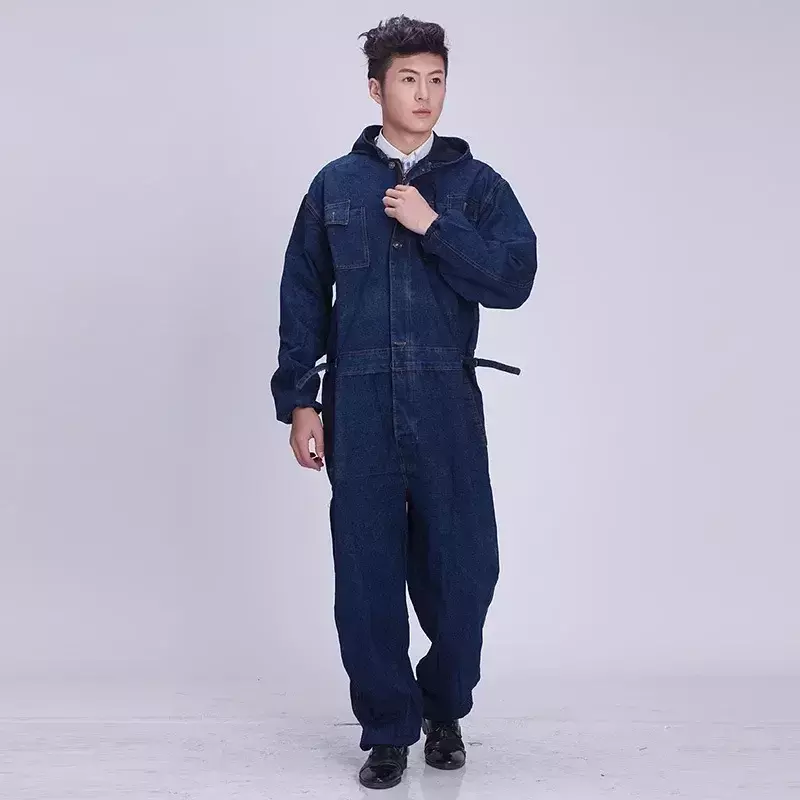 Insurance Repairman Suit Clothes Coverall Auto Quality Denim High Labor Welding Electric Fit Workwear