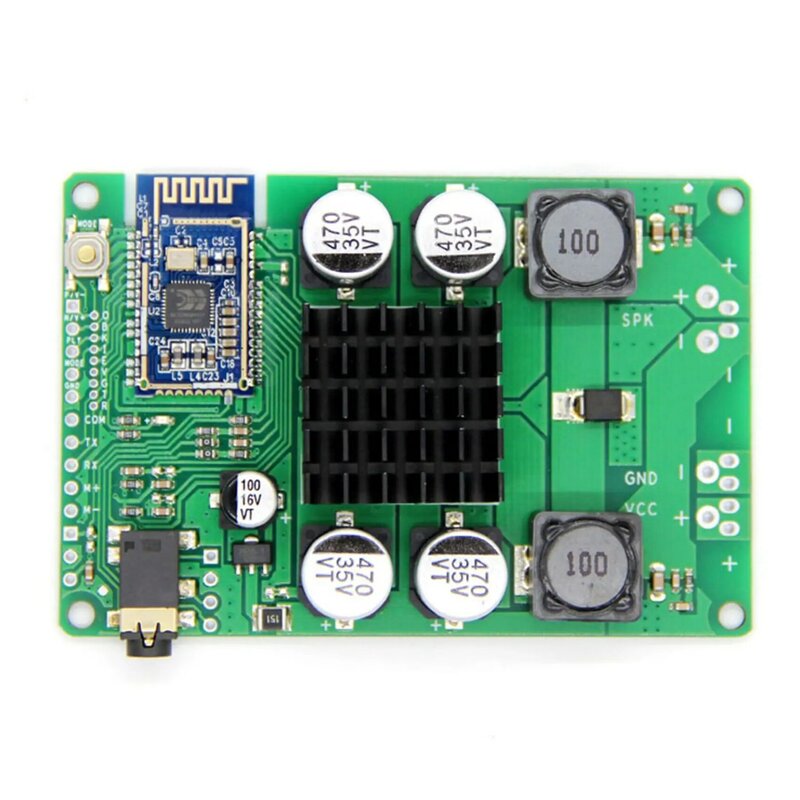 Papan Amplifier Bluetooth 5.0 TWS AUX 80/100W, Port seri untuk mengubah nama modul Stereo Mono penguat Stereo nirkabel