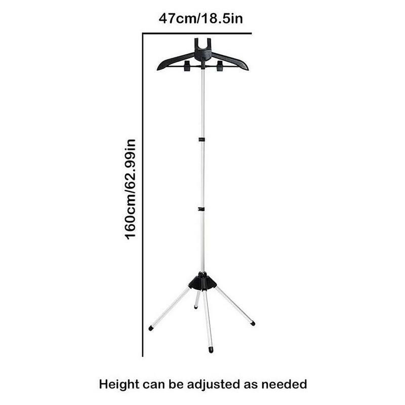 Stendibiancheria regolabile da 160cm supporto telescopico verticale in tessuto appeso e stirante staffa da stiro a vapore portatile in piedi
