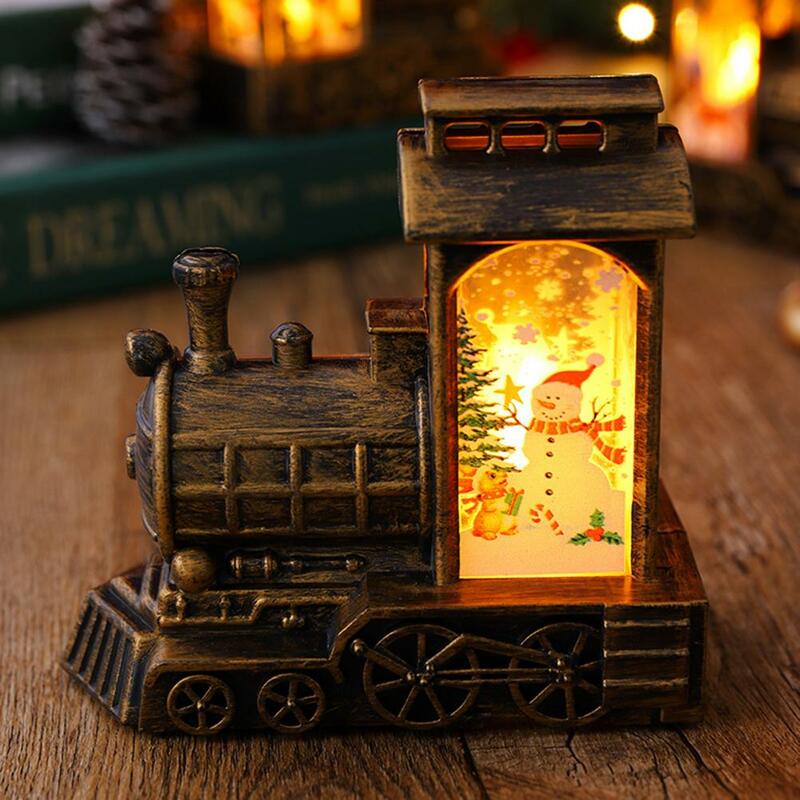 ไฟกลางคืนไฟคริสมาสต์แบบวินเทจใช้แบตเตอรี่ไฟคริสมาสต์อุ่นวันหยุดเทศกาลคริสต์มาสใช้แบตเตอรี่